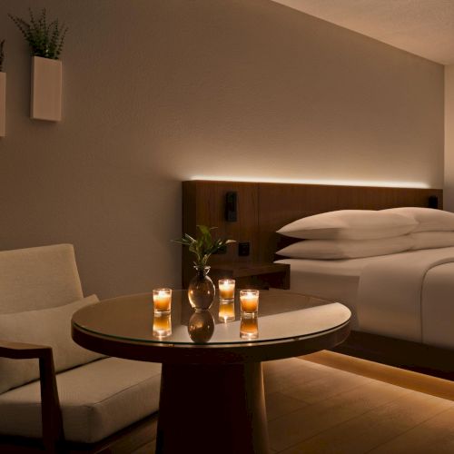 Alternate view of a guest room at The Amaya showing layout, lighting, and material finishes