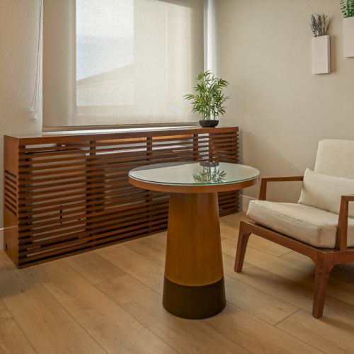 Deeper perspective of a guest room at The Amaya showing spatial flow and uncluttered design