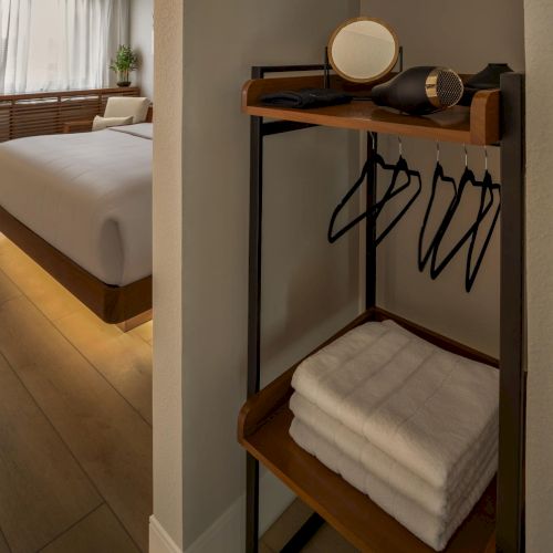 Accessible guest room at The Amaya with low-profile bed and generous circulation space