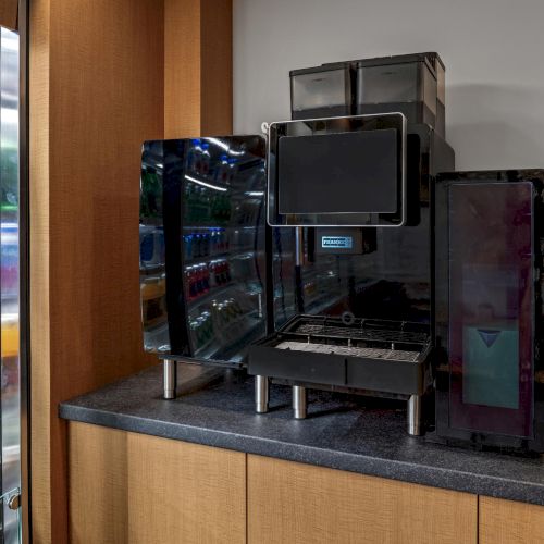Espresso station at The Amaya Nourish Market with European-style coffee machine